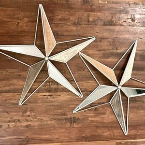 Hanging Silver Stars Wall Decor
